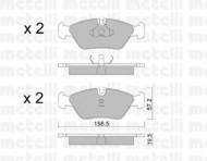 Комплект тормозных колодок METELLI 22-0091-1