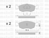 Комплект тормозных колодок METELLI 22-0094-2