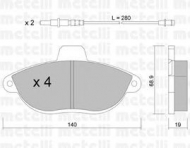 Комплект тормозных колодок METELLI 22-0105-0