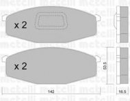 Комплект тормозных колодок METELLI 22-0110-1