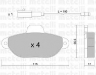Комплект тормозных колодок METELLI 22-0159-2