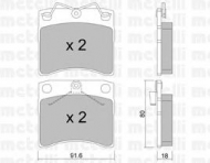 Комплект тормозных колодок METELLI 22-0163-1