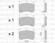 Комплект тормозных колодок METELLI 22-0197-0