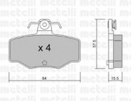 Комплект тормозных колодок METELLI 22-0199-0