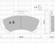Комплект тормозных колодок METELLI 22-0216-0