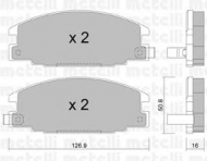 Комплект тормозных колодок METELLI 22-0244-0