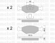 Комплект тормозных колодок METELLI 22-0273-2