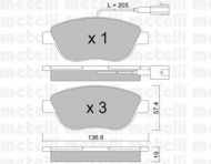 Комплект тормозных колодок METELLI 22-0322-0