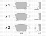 Комплект тормозных колодок METELLI 22-0451-0