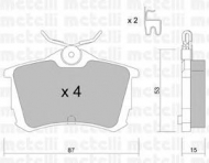 Комплект тормозных колодок METELLI 22-0465-0