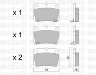 Комплект тормозных колодок METELLI 22-0484-0