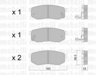 Комплект тормозных колодок METELLI 22-0514-0