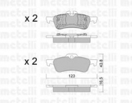 Комплект тормозных колодок METELLI 22-0556-0