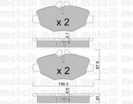 Комплект тормозных колодок METELLI 22-0562-0
