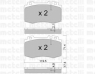 Комплект тормозных колодок METELLI 22-0563-5