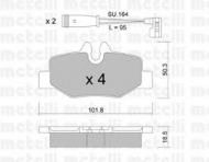 Комплект тормозных колодок METELLI 22-0576-0K