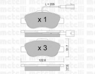 Комплект тормозных колодок METELLI 22-0638-1