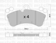 Комплект тормозных колодок METELLI 22-0653-0
