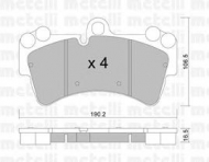 Комплект тормозных колодок METELLI 22-0654-0
