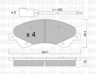 Комплект тормозных колодок METELLI 22-0679-0