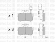 Комплект тормозных колодок METELLI 22-0691-0