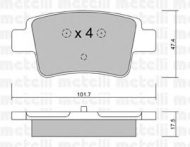 Комплект тормозных колодок METELLI 22-0705-0