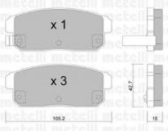 Комплект тормозных колодок METELLI 22-0733-0