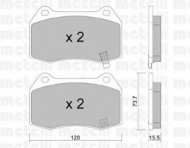 Комплект тормозных колодок METELLI 22-0738-0