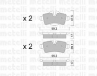 Комплект тормозных колодок METELLI 22-0769-0