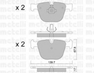Комплект тормозных колодок METELLI 22-0773-0