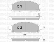 Комплект тормозных колодок METELLI 22-0791-0
