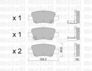 Комплект тормозных колодок METELLI 22-0796-0