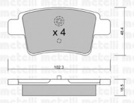 Комплект тормозных колодок METELLI 22-0801-0