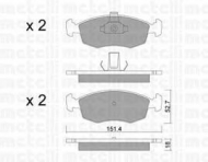 Комплект тормозных колодок METELLI 22-0274-3
