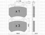 Комплект тормозных колодок METELLI 22-0848-0