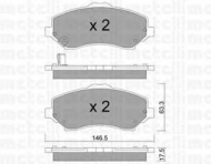 Комплект тормозных колодок METELLI 22-0862-0