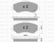 Комплект тормозных колодок METELLI 22-0862-1