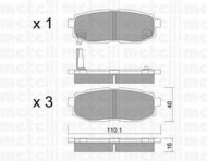 Комплект тормозных колодок METELLI 22-0875-0