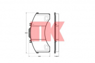 Комплект тормозных колодок NK 222346
