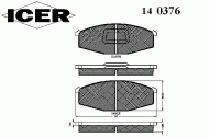 Комплект тормозных колодок ICER 140376