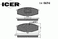 Комплект тормозных колодок ICER 140694