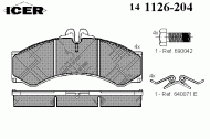 Комплект тормозных колодок ICER 141126-204
