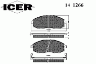 Комплект тормозных колодок ICER 141266