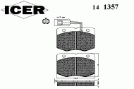 Комплект тормозных колодок ICER 141357