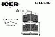 Комплект тормозных колодок ICER 141422-066