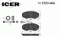 Комплект тормозных колодок ICER 141523-066