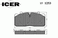 Комплект тормозных колодок ICER 151253