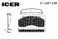Комплект тормозных колодок ICER 151437-118