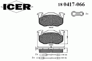 Комплект тормозных колодок ICER 180417-066
