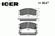 Комплект тормозных колодок ICER 180647